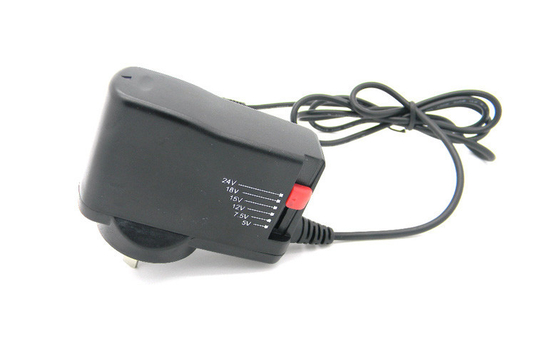 1000mA 12W ওয়াল মাউন্ট পাওয়ার অ্যাডাপ্টার Ajustable 3V - 12V SAA প্লাগ সঙ্গে
