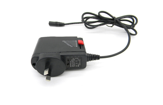 1000mA 12W ওয়াল মাউন্ট পাওয়ার অ্যাডাপ্টার Ajustable 3V - 12V SAA প্লাগ সঙ্গে