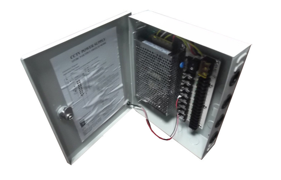 12V 5Amps সিসিটিভি পাওয়ার সাপ্লাই বক্স 9 চ্যানেল, CCTV ক্যামেরা পাওয়ার সাপ্লাই