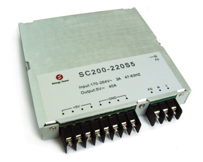 200W উচ্চ ক্ষমতা এসি-ডিসি শক্তি সরবরাহ একক আউটপুট 5V SC200-220S5
