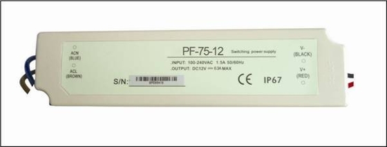75W ইউনিভার্সাল এসি ধ্রুবক ভোল্টেজ 12V LED ড্রাইভার 230V নিরাপত্তা ক্যামেরা জন্য