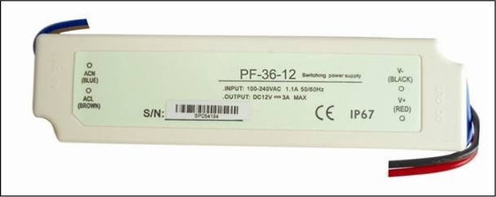 300 ছুটি 3A 36W ধ্রুবক ভোল্টেজ জলরোধী LED ড্রাইভার CCTV ক্যামেরা জন্য সম্পূর্ণ পরিসর