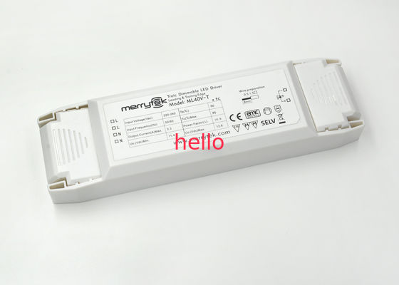 হোয়াইট প্লাস্টিক ঘের ধ্রুবক ভোল্টেজ Dimmable LED ড্রাইভার 12Vdc 50 / 60Hz