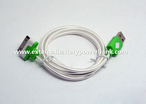 100cm ইউএসবি ডাটা ট্রান্সফার iPhone4 4S / iPad1 / iPad2 জন্য সবুজ সংকেত দিয়ে কেবল Shining