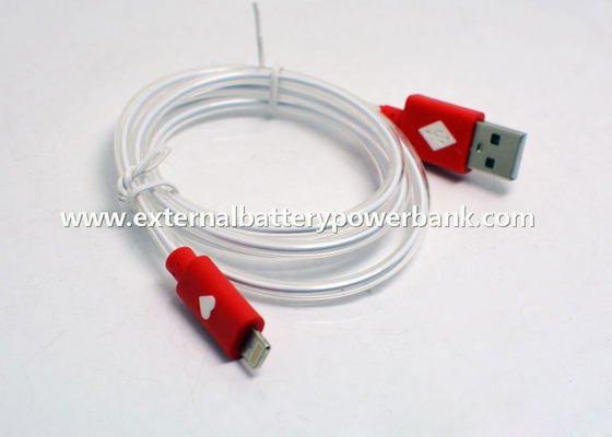 8Pin লঘুকরণ ইউএসবি ডাটা iPhone5 5s 6 6Plus জন্য লাল LED হাল্কা সঙ্গে স্থানান্তর কেবল