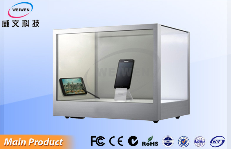 নিজস্ব স্বচ্ছ LCD প্রদর্শন ডেস্কটপ ইনফ্রা টাচ বিজ্ঞাপন মেশিন