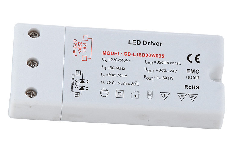ধ্রুবক ভোল্টেজ LED ড্রাইভার, 12W, 12V বা 24V